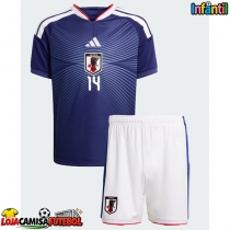 Camisa de Futebol Japão Junya Ito #14 Equipamento Principal Infantil Mundo 2026 Manga Curta (+ Calças curtas)